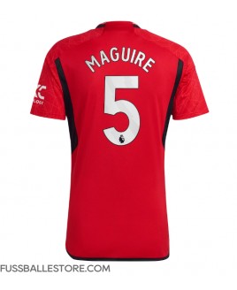 Günstige Manchester United Harry Maguire #5 Heimtrikot 2023-24 Kurzarm
